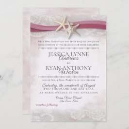 Starfish Cranberry Beach Hochzeit Einladung
