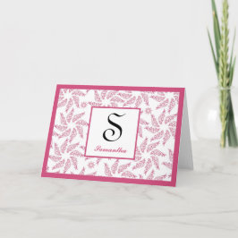 Starfish Cranberry Personalisiert Notecard