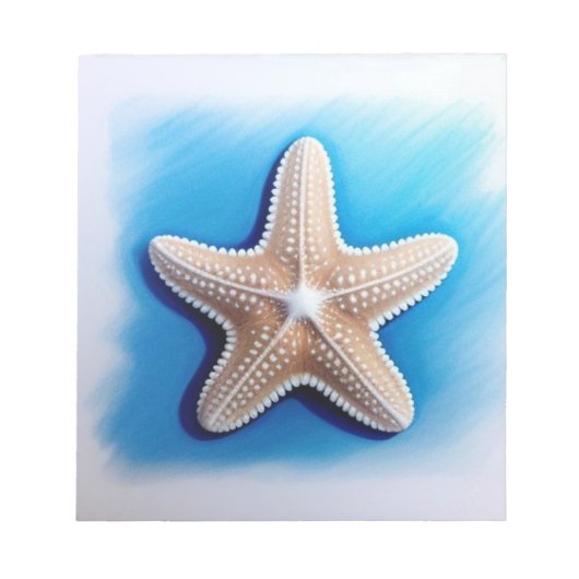 Starfish Crayon Drawing Notizblock (Vorderseite)