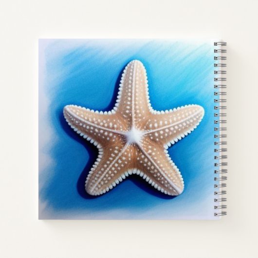 Starfish Crayon Drawing Notizblock (Rückseite)