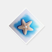 Starfish Crayon Drawing Serviette (Ecke)