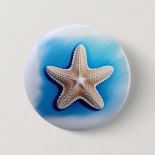 Starfish Crayon Zeichnend Button