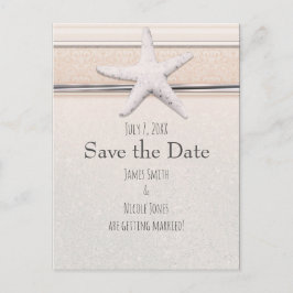 Starfish Creamy White Beach Hochzeit Save the Date Ankündigungspostkarte