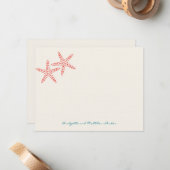 Starfish Dankeschön-Karten Mitteilungskarte (Vorderseite/Rückseite Beispiel)