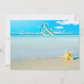 Starfish Destination Beach Hochzeit Einladung (Vorderseite)