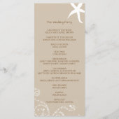 Starfish Destination Beach Hochzeitsprogramm Programm (Rückseite)