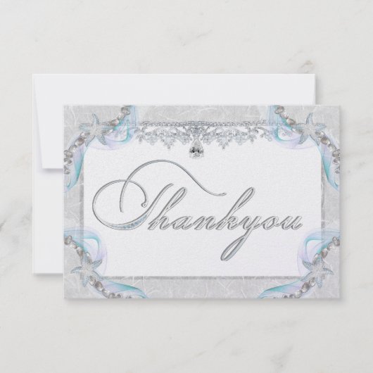 Starfish & Diamonds Danke Karte (Vorderseite)