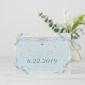 Starfish & Diamonds Save the Date (Stehend Vorderseite)