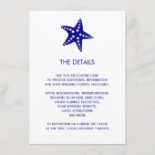 Starfish Einladungskarte für Hochzeiten, Marine (Vorderseite)