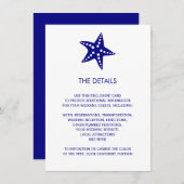 Starfish Einladungskarte für Hochzeiten, Marine (Vorne/Hinten)