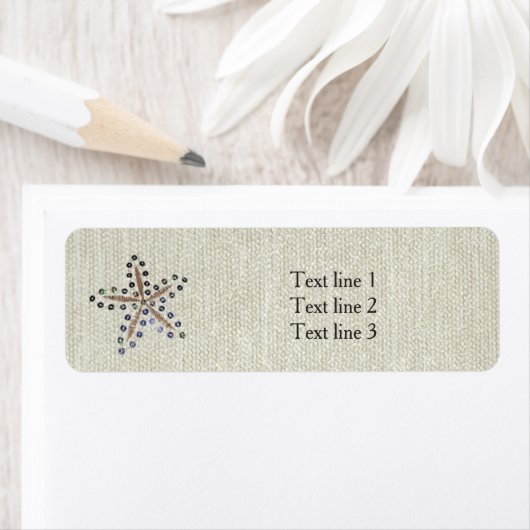 Starfish Elegance Beach Rustikale Burlap Küste (Insitu)