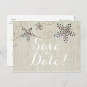 Starfish Elegance Beach SAVE THE DATE Postkarte (Vorne/Hinten)