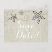 Starfish Elegance Beach SAVE THE DATE Postkarte (Vorderseite)