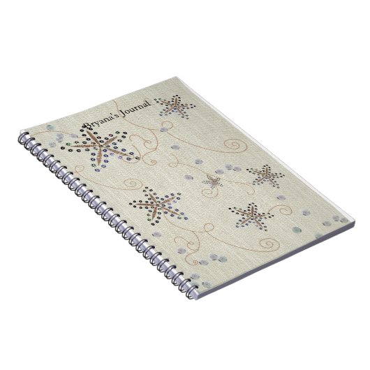 Starfish Elegance Beach Sequins Notizblock (Rechte Seite)