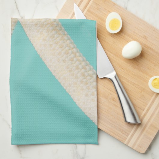 Starfish eleganter ozeanischer moderner Strand aqu Geschirrtuch (Viertel Falte)