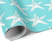 Starfish-elegantes Muster Geschenkpapier (Rolleneckpunkt)