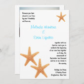 Starfish Empfang Einladung (Vorne/Hinten)