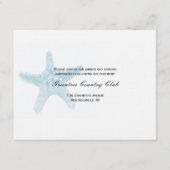 Starfish-Empfangs-Karte - Blau Begleitkarte (Vorderseite)