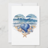 Starfish Engagement Party im Beach-Szene-Bereich Einladung (Rückseite)