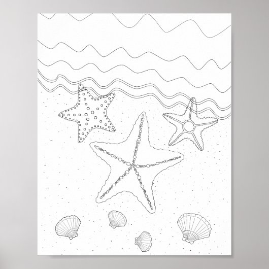 Starfish Erwachsenenfarbposter Poster (Vorne)
