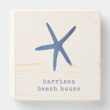 Starfish Familie Name Ivory Blue Beach House