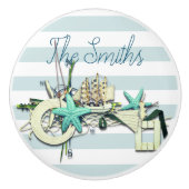 Starfish, Fischnetz und großes Schiff Keramikknauf (Vorderseite)