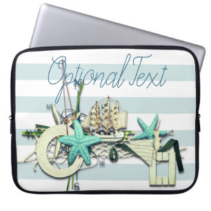 Starfish, Fischnetz und großes Schiff Laptopschutzhülle