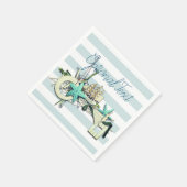 Starfish, Fischnetz und großes Schiff Serviette (Ecke)