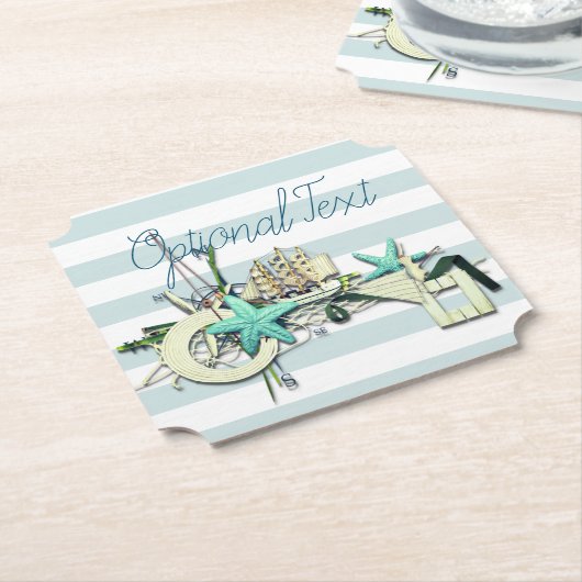 Starfish, Fischnetz und großes Schiff Untersetzer (angewinkelt)