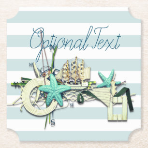 Starfish, Fischnetz und großes Schiff Untersetzer