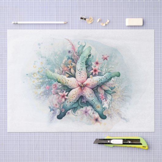 Starfish Floral Seidenpapier (Handwerk)