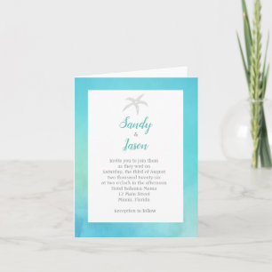 Starfish Folder Beach Hochzeit Einladung