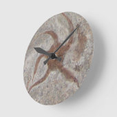 Starfish Fossilienwand Runde Wanduhr (Winkel)