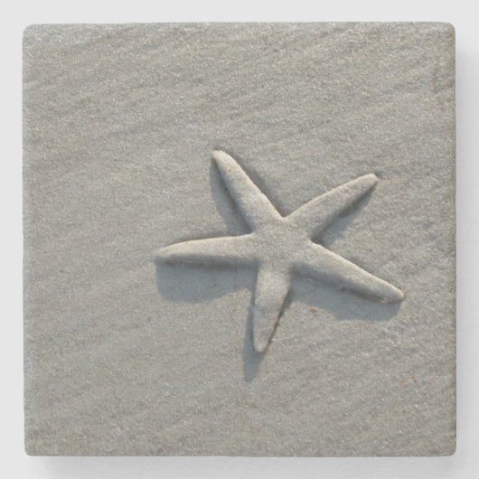 Starfish Foto Beach House Marble Untersetzer (Vorderseite)