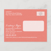 Starfish Foto Save the Date Koralle Ankündigungspostkarte (Rückseite)