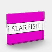 STARFISH Fun Bright Tropical Pink White Stripes Fotoblock (Links)