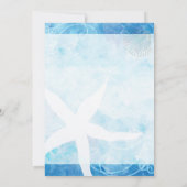 Starfish Garden Blue Beach Hochzeit Save the Date (Rückseite)