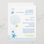 Starfish Garden Zickzack Brautparty Einladung (Vorne/Hinten)