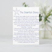 Starfish Gedicht, die Starfish Geschichte, Foster (Stehend Vorderseite)