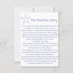 Starfish Gedicht, die Starfish Geschichte, Foster
