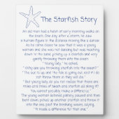 Starfish Gedicht, die Starfish Geschichte, Foster  Fotoplatte (Vorderseite)