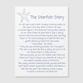 Starfish Gedicht, die Starfish Geschichte, Foster  Magnetkarte