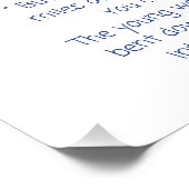 Starfish Gedicht, die Starfish Geschichte, Foster  Poster (Ecke)