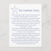 Starfish Gedicht, die Starfish Geschichte, Foster Postkarte (Vorderseite)