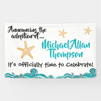 Starfish-Geschichten-Adoptions-Party-Zeichen Banner