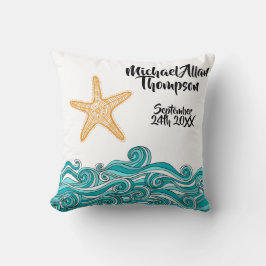 Starfish-Geschichten-Adoptions-personalisiertes Kissen