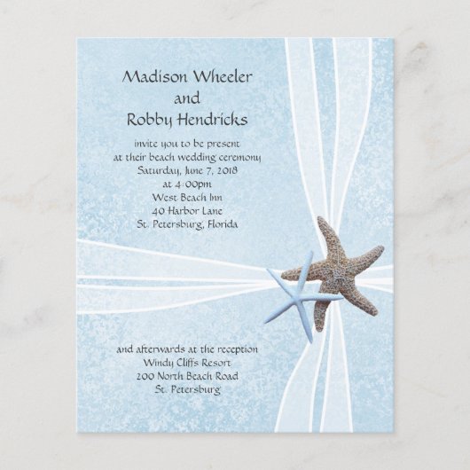 Starfish Gift Box Wedding Ceremony Invitations (Vorderseite)