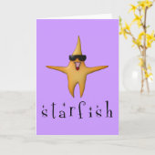 Starfish Grußkarte Karte (Gelbe Blume)