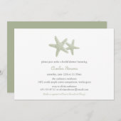 Starfish Haardusche/Party Einladung (Vorne/Hinten)