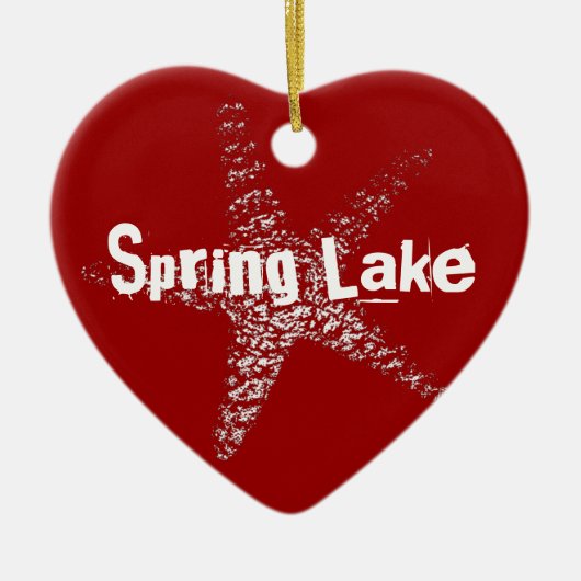 Starfish-Herz-Verzierung (kennzeichnen Sie Ihre Keramikornament (Vorne)